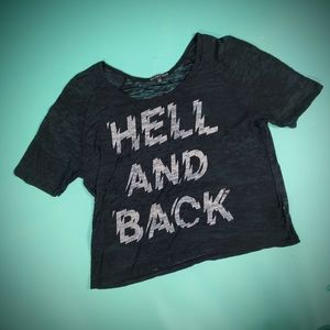 Black Hell and Back Cropped Shirt